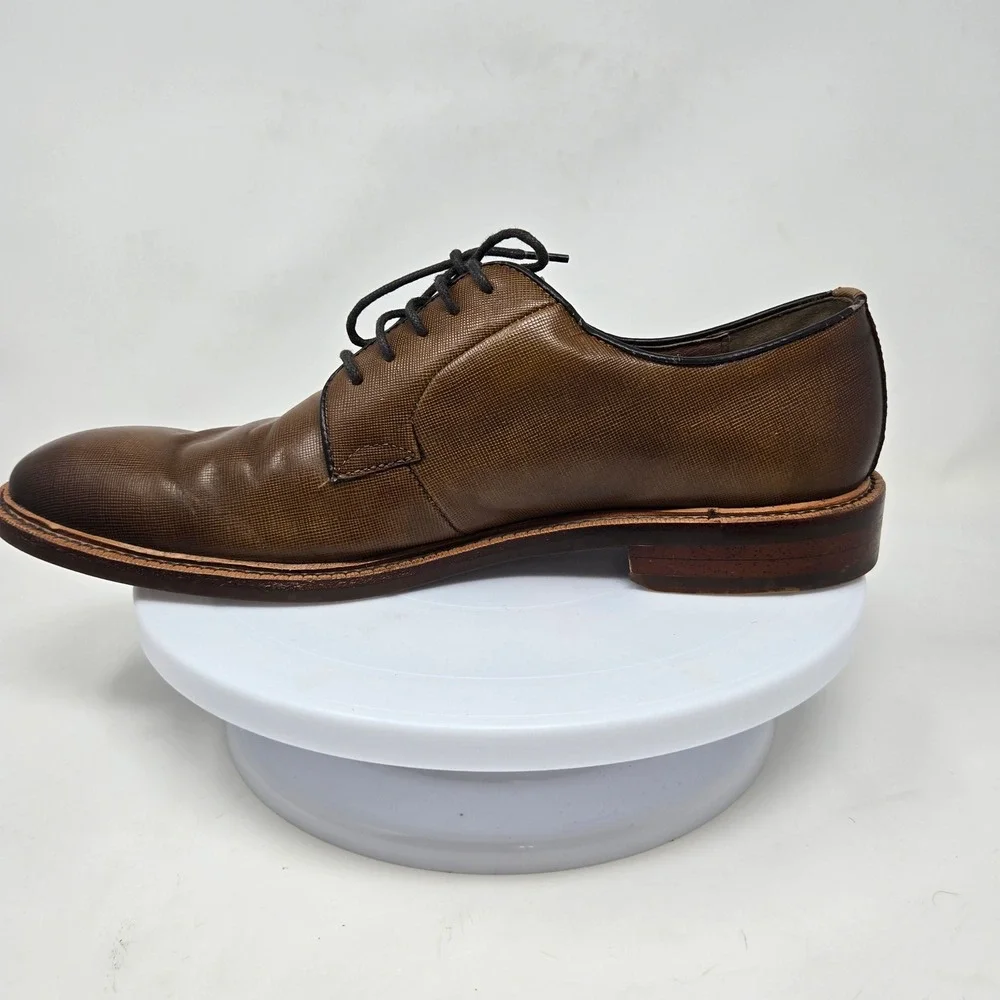 Gordon Rush Hester Mens Brown Textured Leather Derby Dress Shoes 300124 SZ 10.5